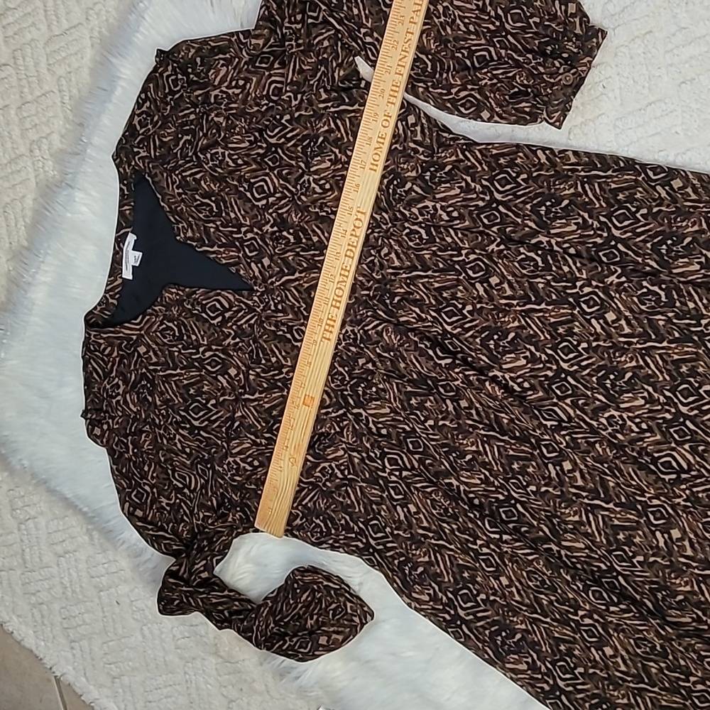 Beach lunch lounge Dress Womens size L Kelsea babydoll long sleeve  - Picture 7 of 7